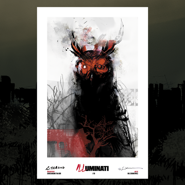 ILLuminati Cover Art Print Signed by Charlamagna tha God and Bill Seinkiewicz